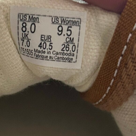 100886 Vans Old Skool Ochre Gold Suede Canvas Size 8/9.5 **USED** - Picture 6 of 6